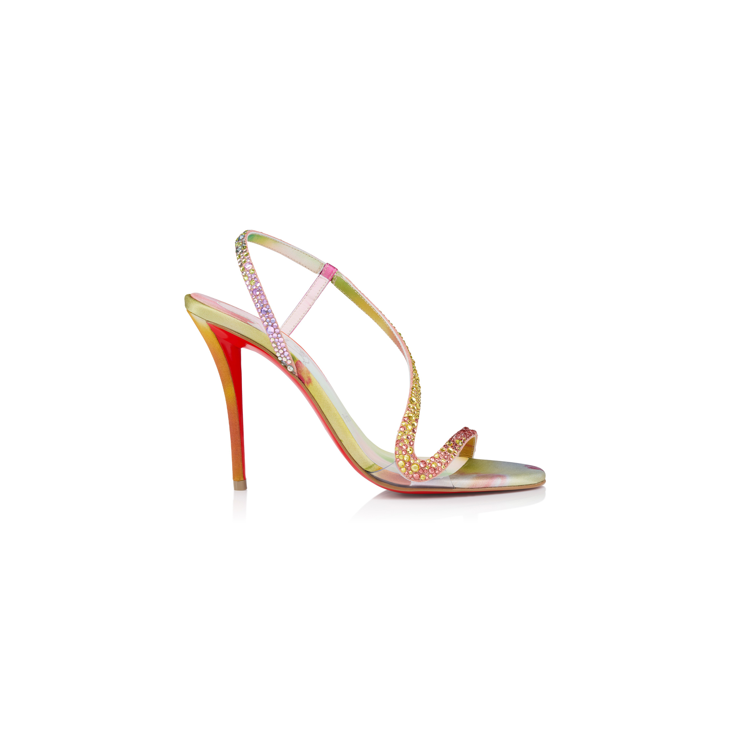 CHRISTIAN LOUBOUTIN ROSA Z STRASS BOTANICA 100 MM SANDALS 32602253374
